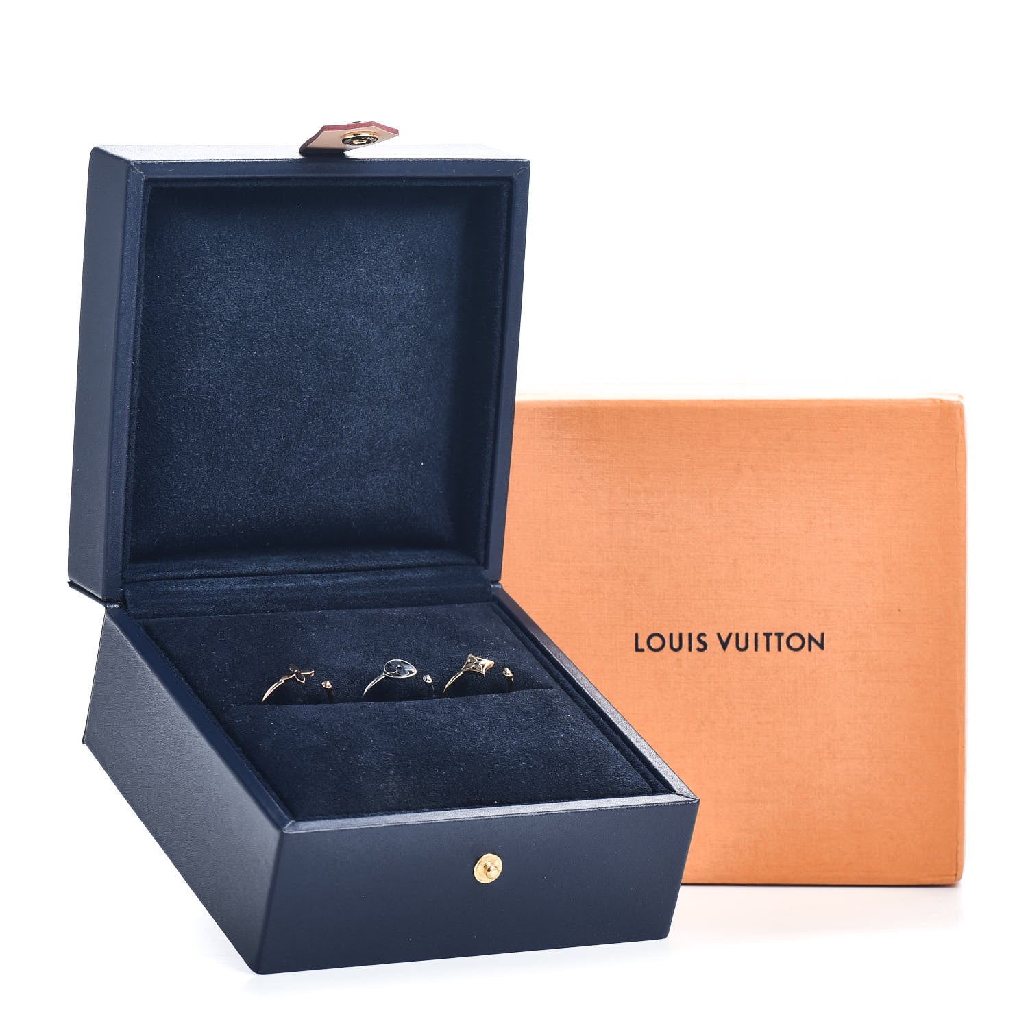 Louis Vuitton 18k White Yellow Pink Gold Diamond Monogram Idylle Rings 54 7 6 of 6