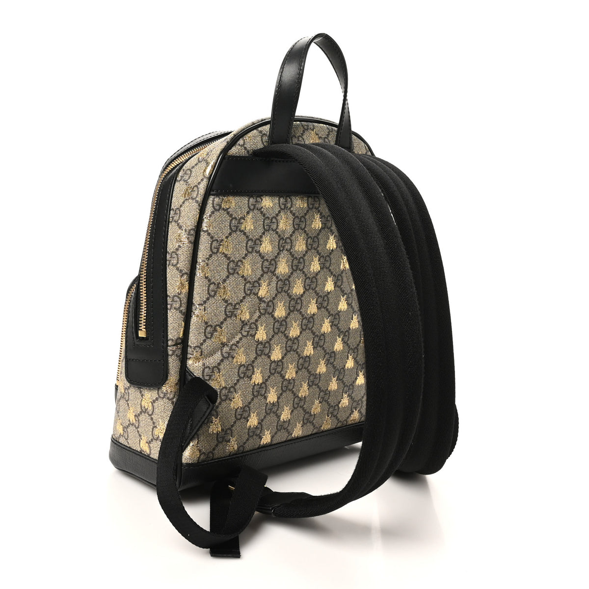 Gucci Beige and Gold Patterned Backpack GG canvas medium backpack – Antonioli.eu main image 4