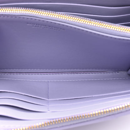 Bottega Veneta Shiny Calfskin Intreccio Wallet Wisteria 7 of 10