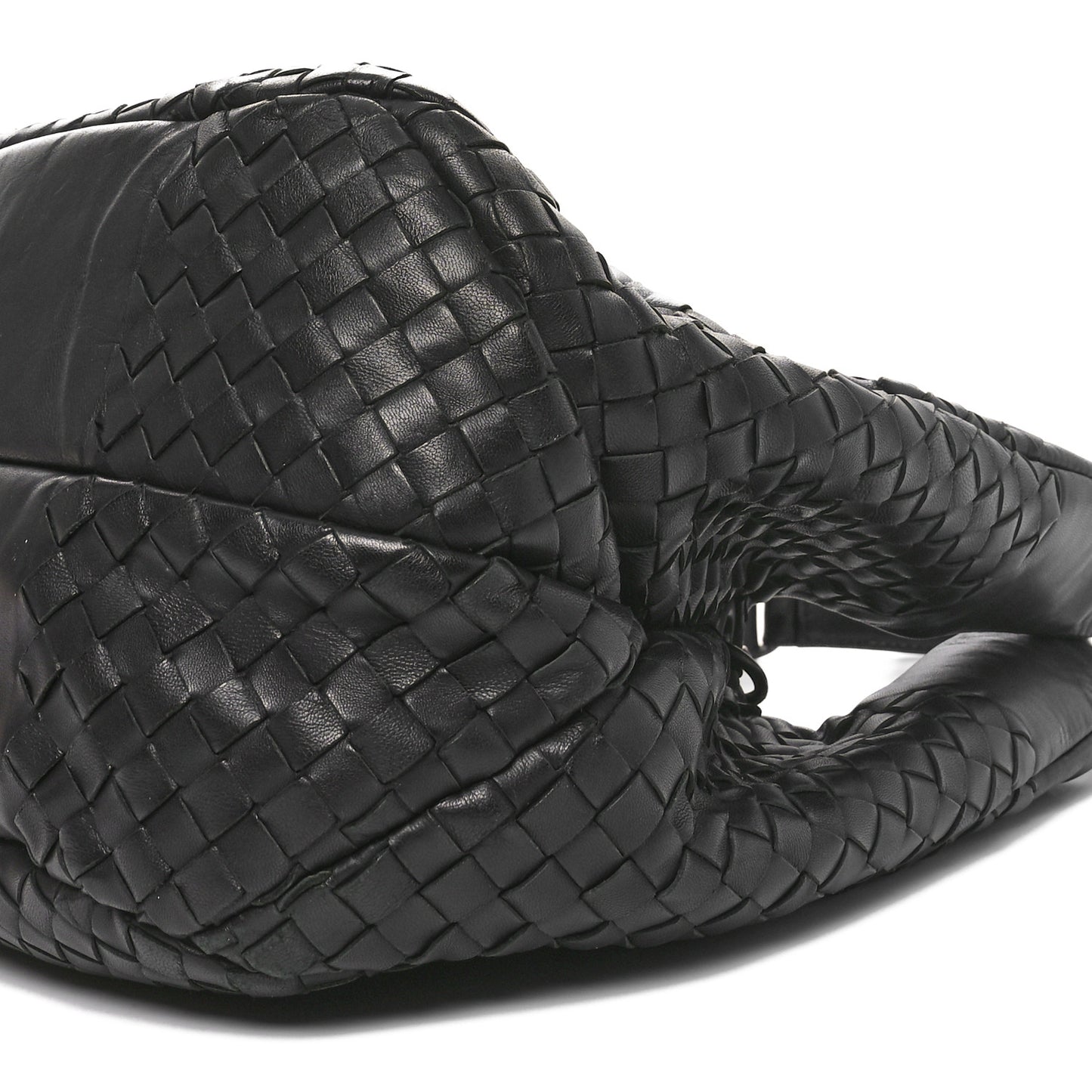 Nappa Intrecciato Medium Campana Hobo Black