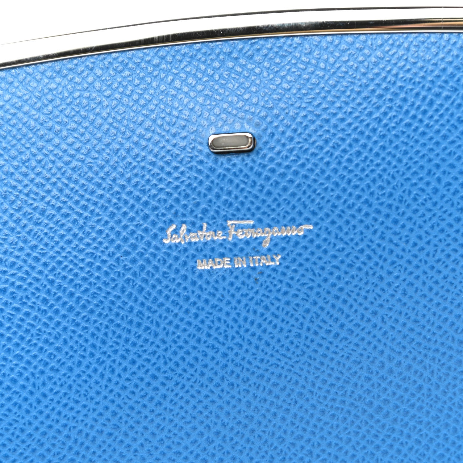 Salvatore Ferragamo Printed Calfskin Gancini Icona Mini Bag Blue 6 of 8