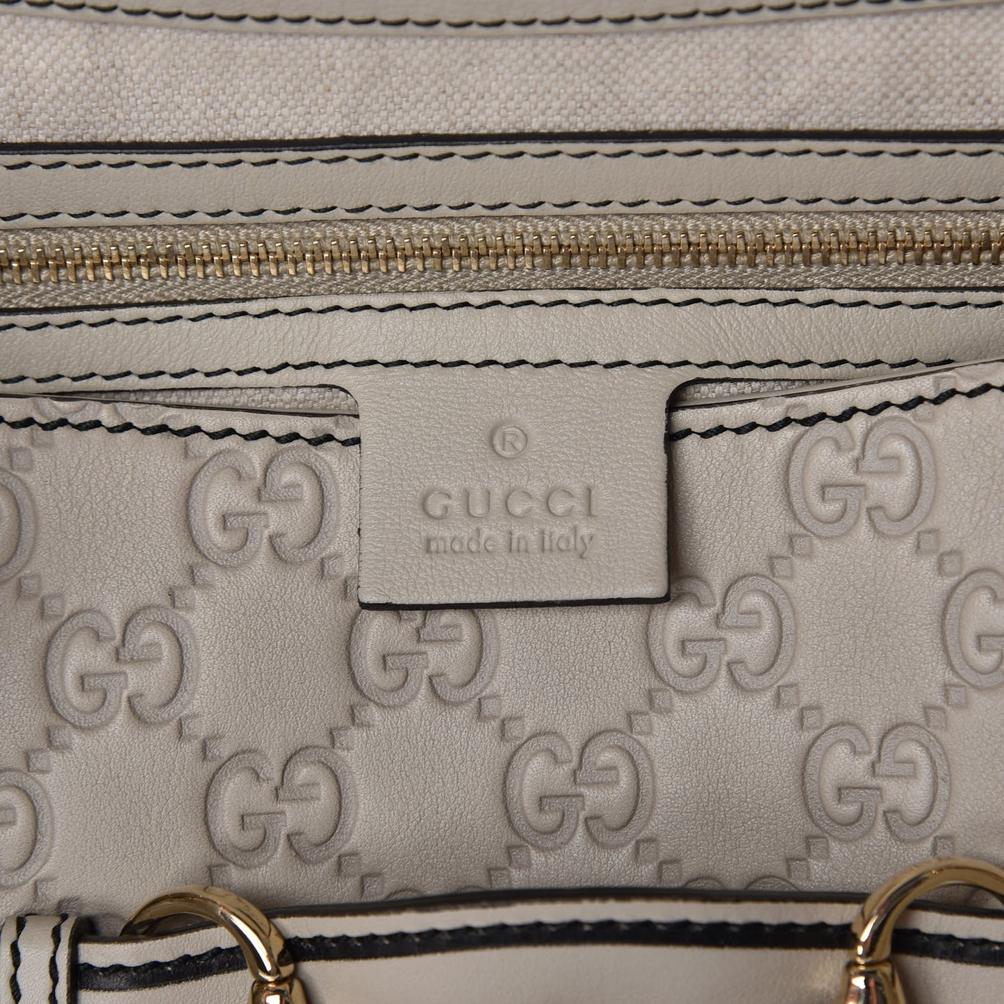 Guccissima Signature Medium Emily Shoulder Bag Mystic White