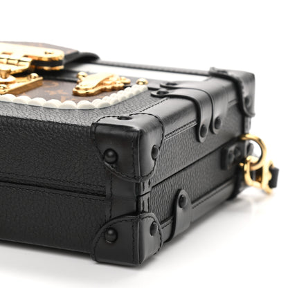 Louis Vuitton Monogram Calfskin Petite Malle Black White 9 of 10