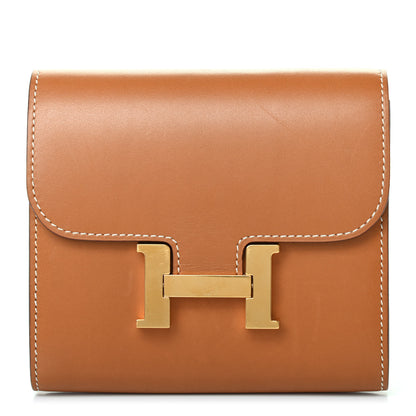 Hermes Tadelakt Constance Short Wallet Gold 1 of 4