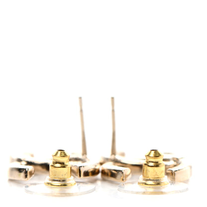 Chanel Crystal CC Earrings Gold 3 of 4