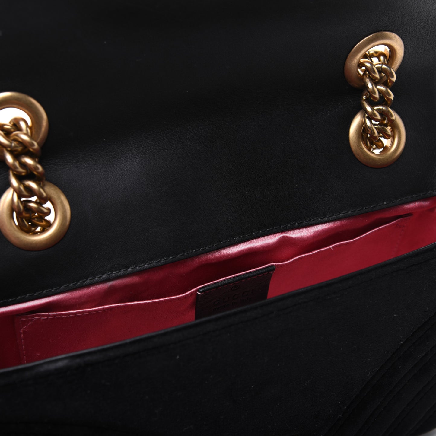 Velvet Matelasse Mini GG Marmont Shoulder Bag Black