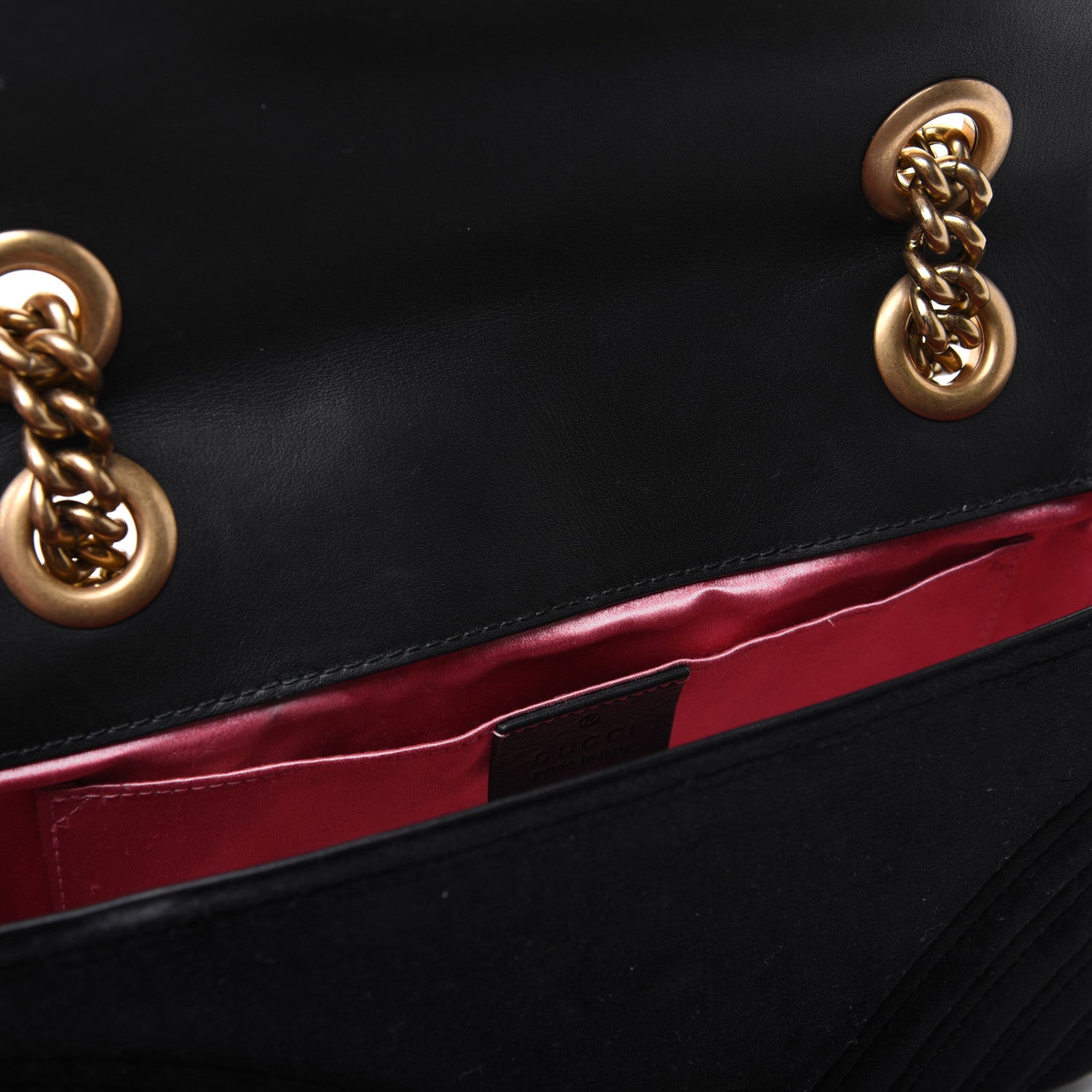 Gucci Velvet Matelasse Mini GG Marmont Shoulder Bag Black 11 of 18