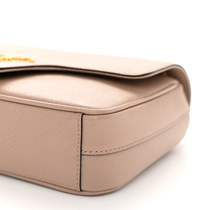 Prada Saffiano Flap Shoulder Bag Cipria 10 of 10