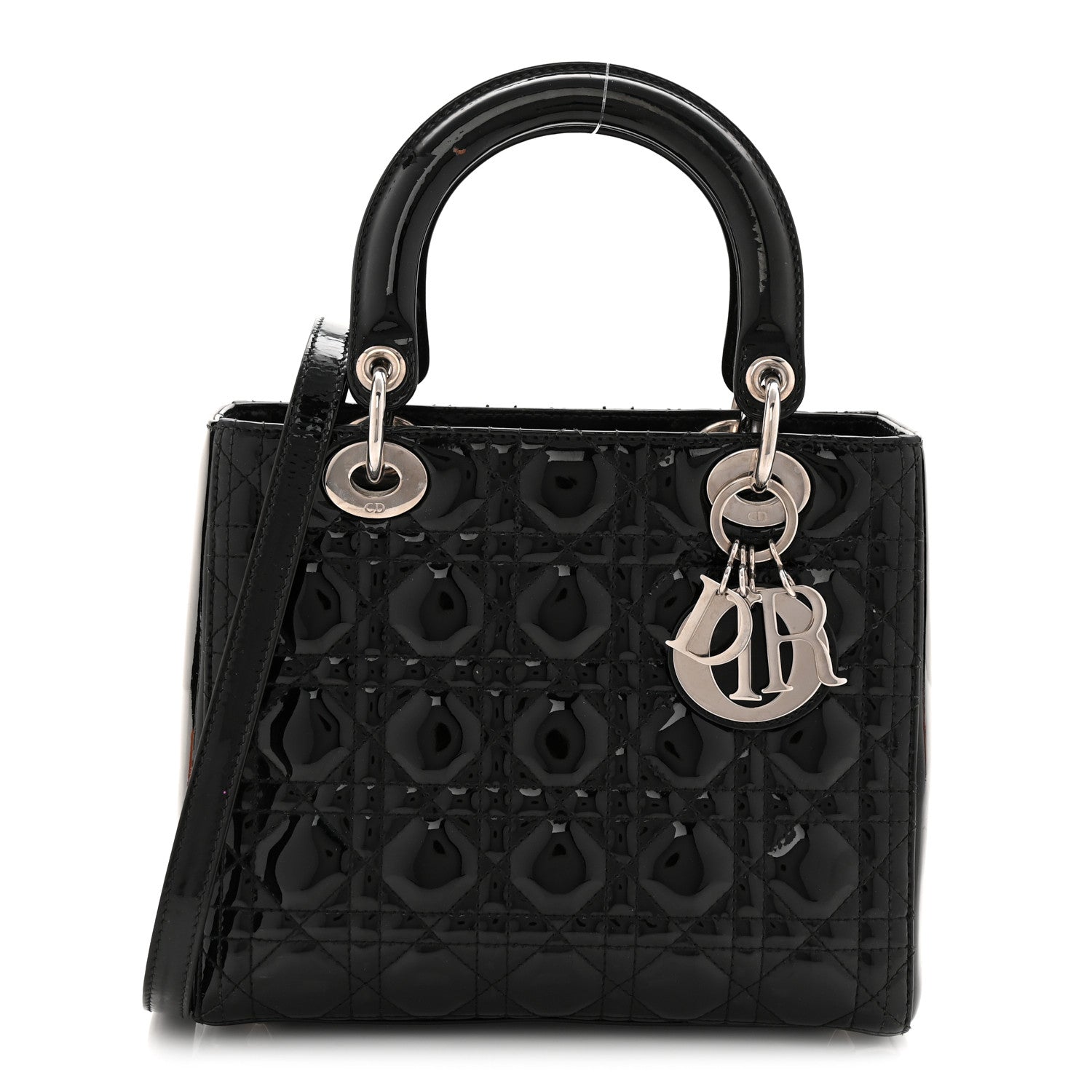 Christian Dior Patent Cannage Medium Lady Dior Black 1 of 11