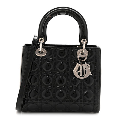 Christian Dior Patent Cannage Medium Lady Dior Black 1 of 11