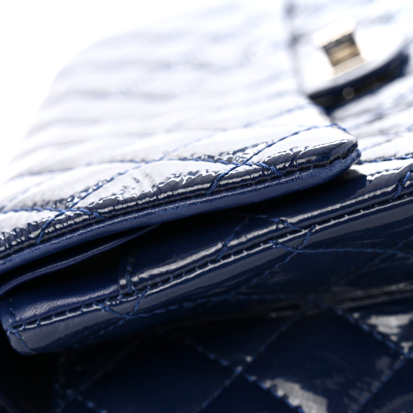 Patent Quilted 2.55 Reissue 226 Flap Navy