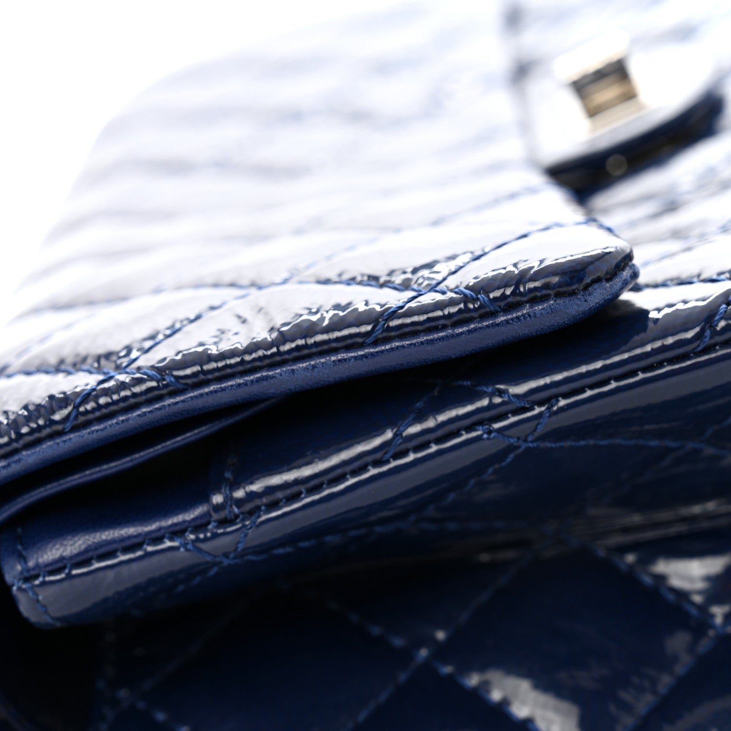 Chanel Patent Quilted 2.55 Reissue 226 Flap Navy 12 of 13