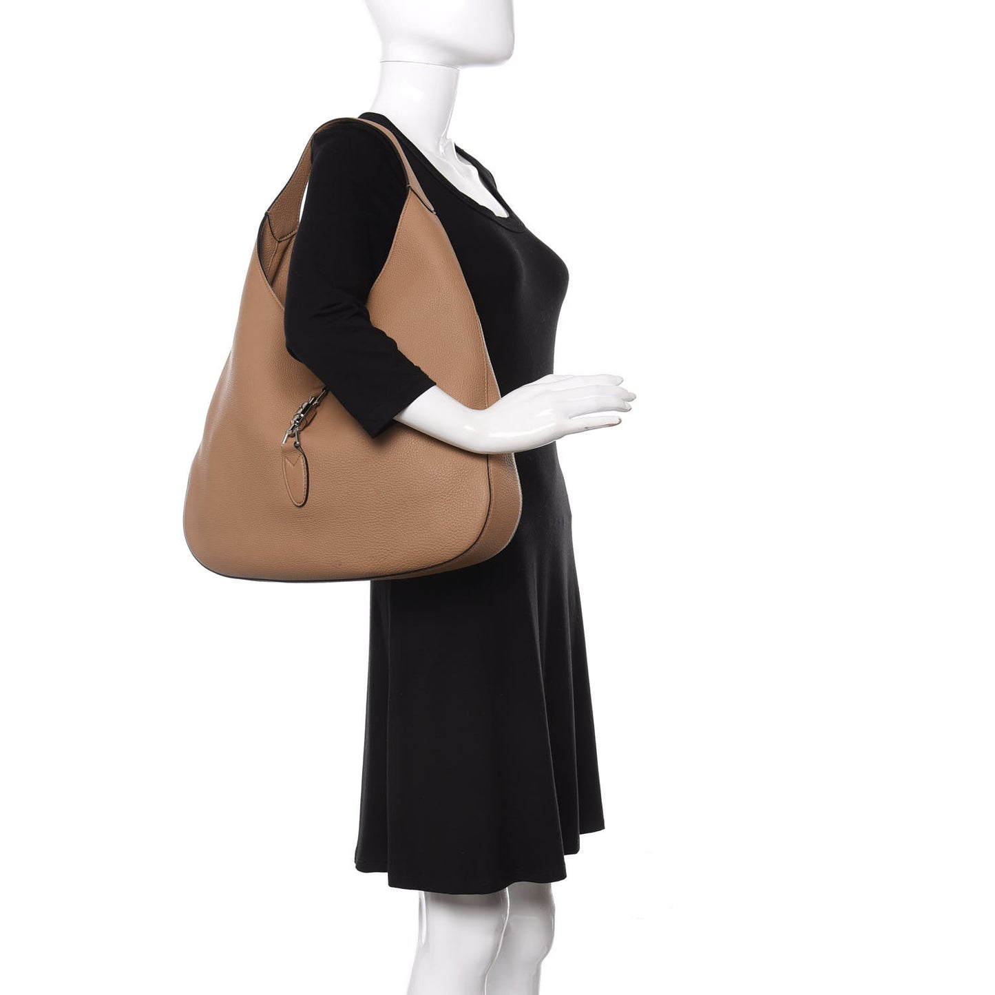 Soft Grained Calfskin Large Jackie Hobo Classic Camel