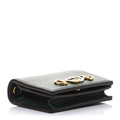 Gucci Grainy Calfskin Zumi Chain Card Case Wallet Vintage Green 5 of 8