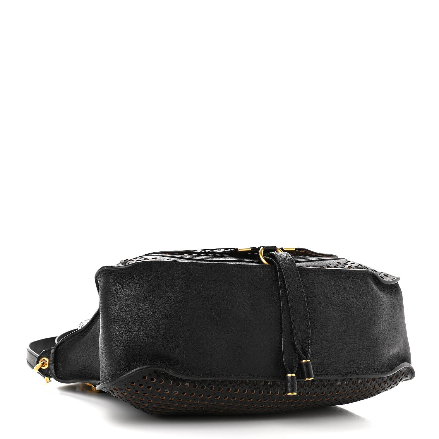 Chloe Calfskin Perforated Medium Marcie Satchel Black 4 of 14