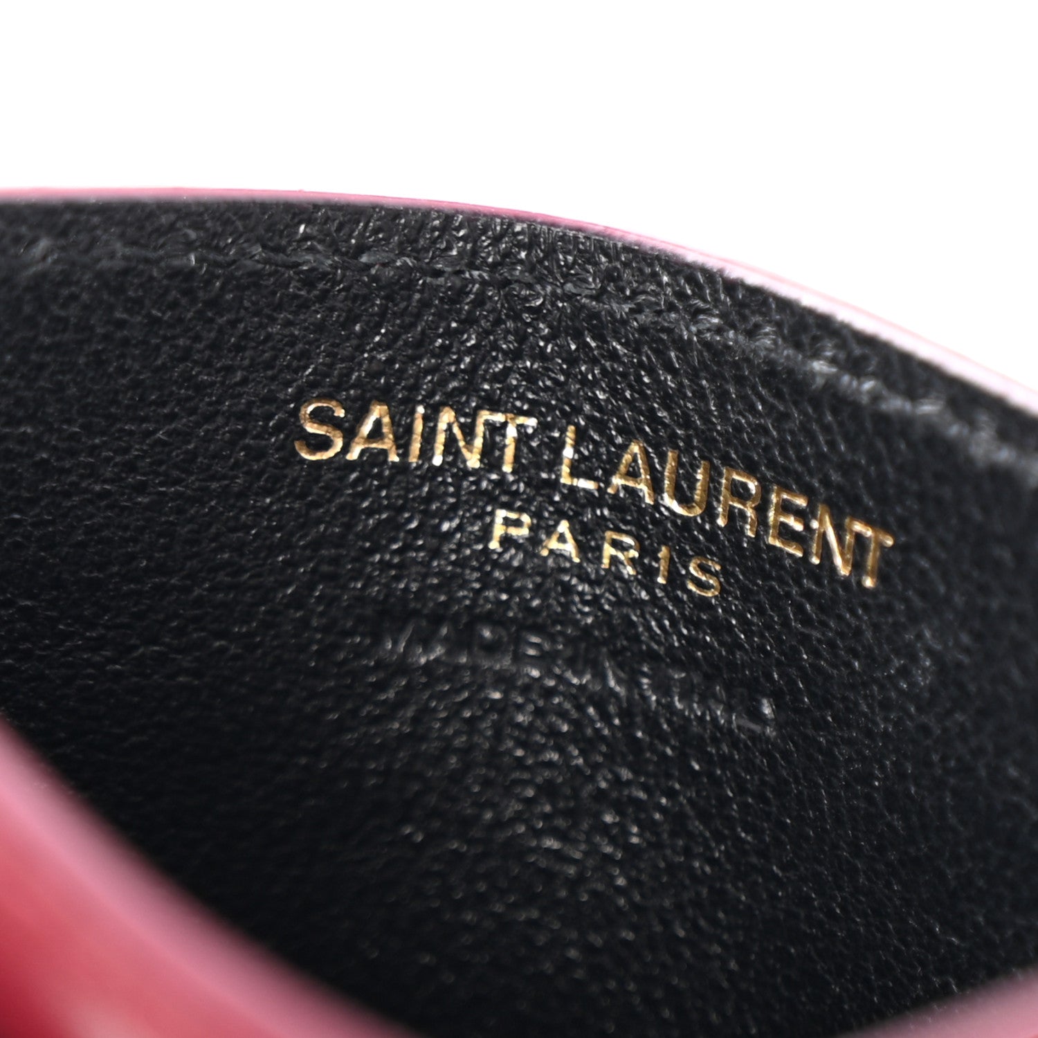 Saint Laurent Lambskin Matelasse Chevron Monogram Credit Card Case Rouge Cabernet 6 of 8