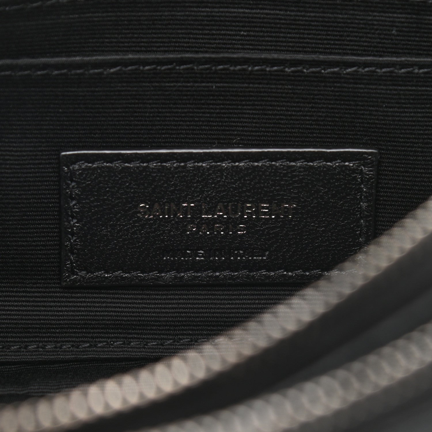 Saint Laurent Grained Lambskin Quilted Mini Becky Double Zip Bag Black 7 of 12