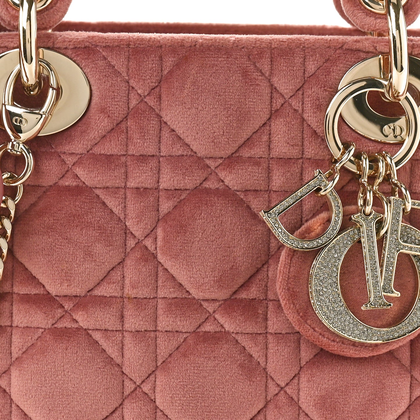 Velvet Mini Lady Dior Pink
