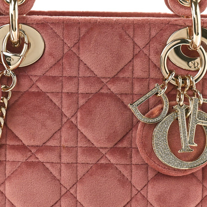 Christian Dior Velvet Mini Lady Dior Pink 7 of 9