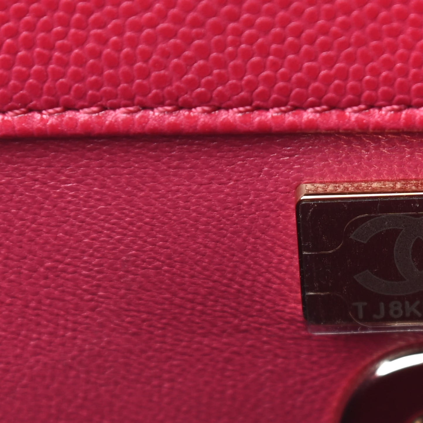 Caviar Quilted Mini Coco Handle Flap Dark Pink