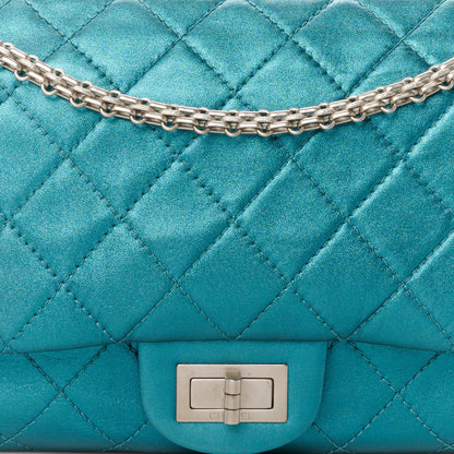 Chanel Metallic Calfskin Quilted 2.55 Reissue Flap 227 Turquoise 8 of 10