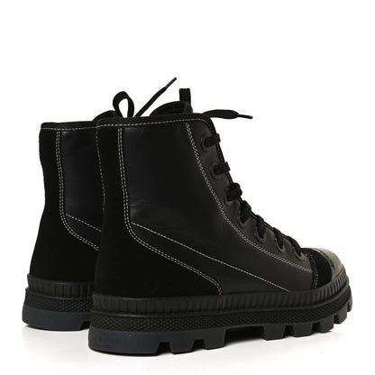 Jimmy Choo Nappa Crosta Suede Nord Combat Boots 40 Black 5 of 10