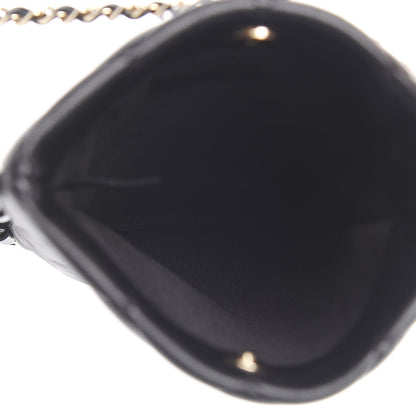 Chanel Lambskin Quilted Chain Around Phone Holder Black 5 of 10