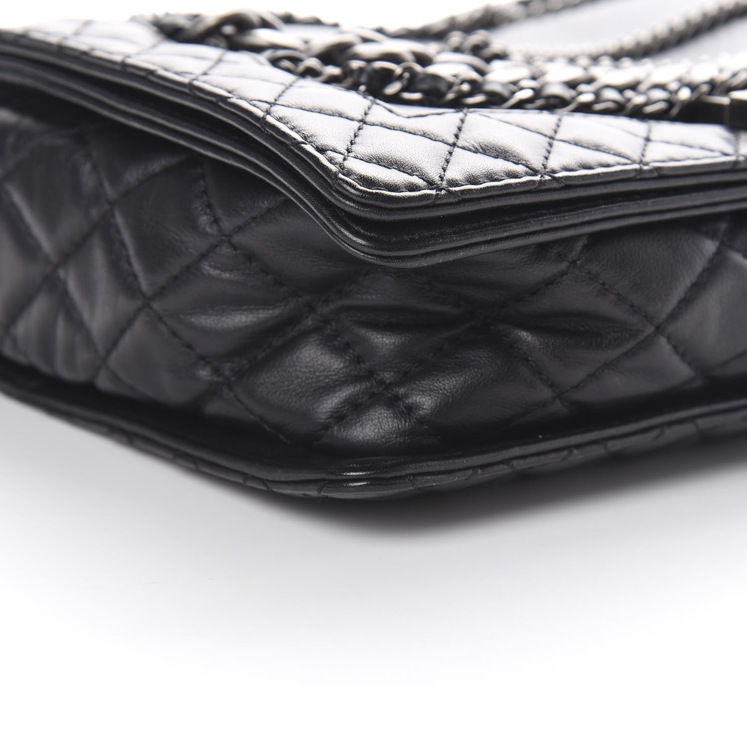 Chanel Calfskin Enchained Medium Boy Flap Black 8 of 12