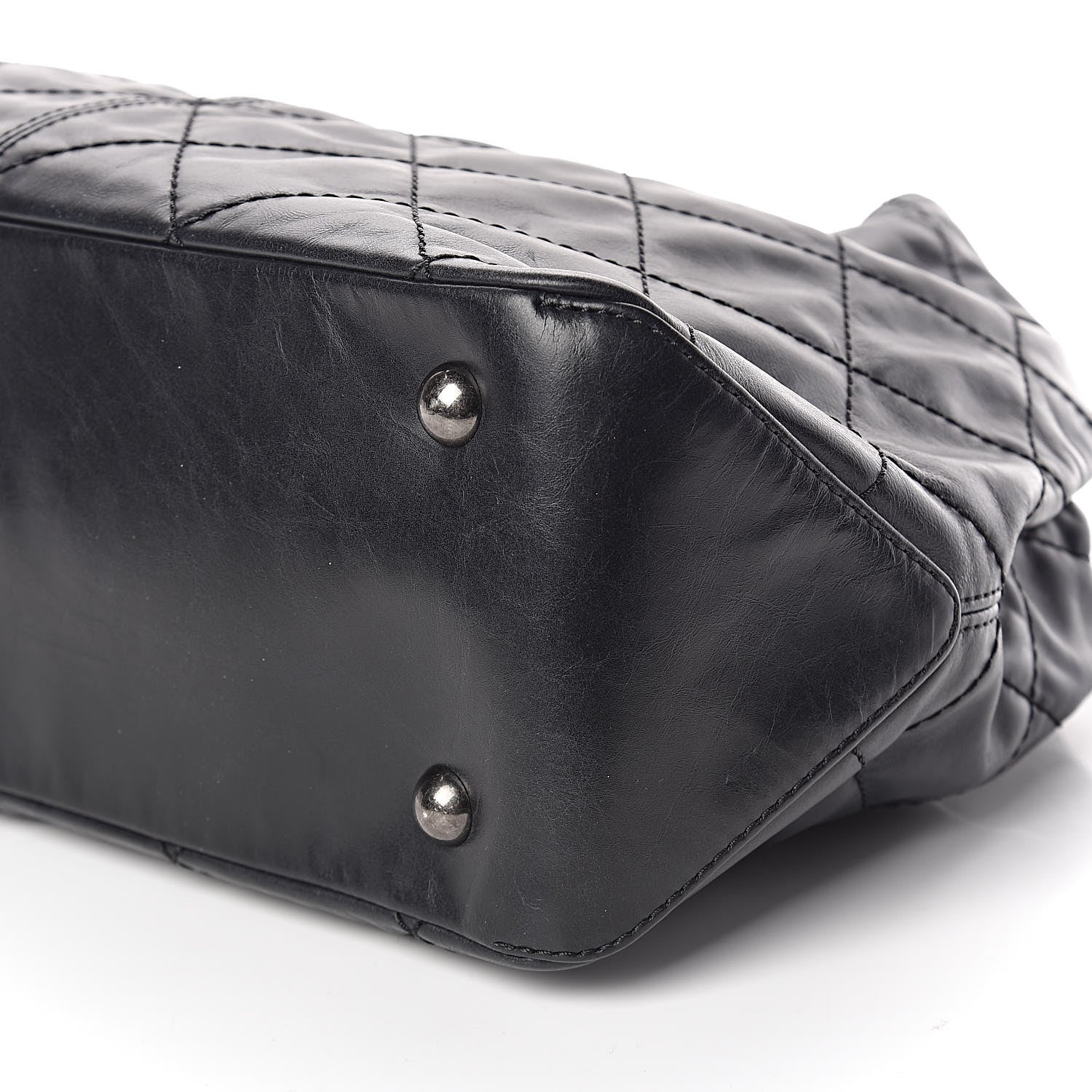 Chanel Aged Calfskin Quilted Coco Supple Hobo Black 10 of 10