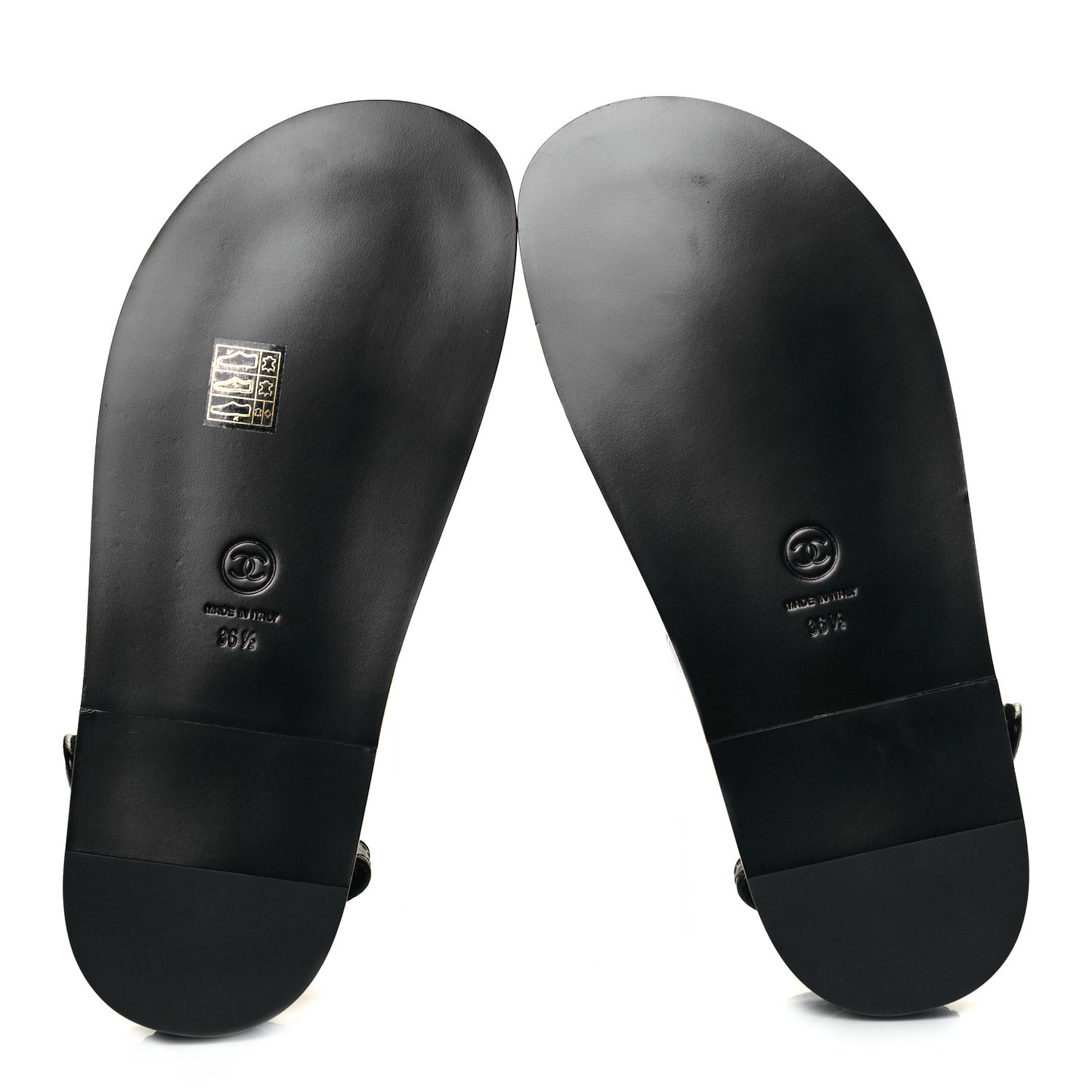 Grained Calfskin Velcro Dad Sandals 36.5 Black