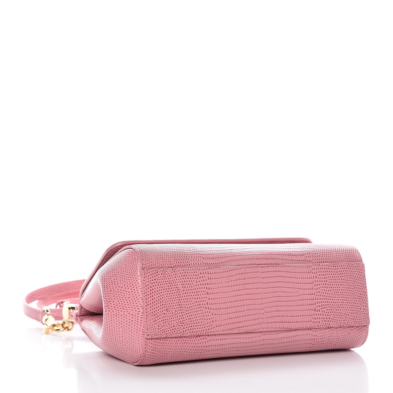 Dolce & Gabbana Stampa Iguana Crystal Small Miss Sicily Satchel Pink 4 of 8