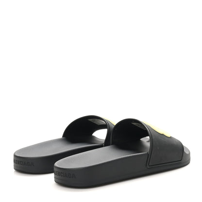 Balenciaga Rubber Womens BB Pool Slide Sandals 36 Black 5 of 8