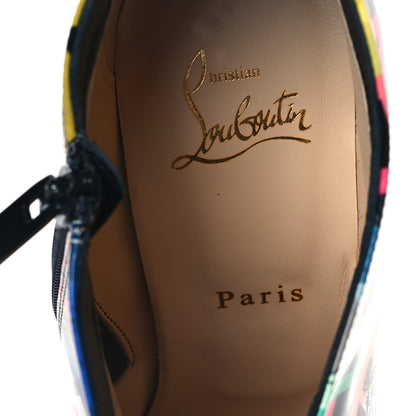Christian Louboutin Patent Loubiballage Gorgona 100 Ankle Boots 38 Multicolor 7 of 7