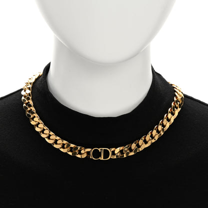 Christian Dior Metal Danseuse Etoile Chain Choker Necklace Gold 2 of 6