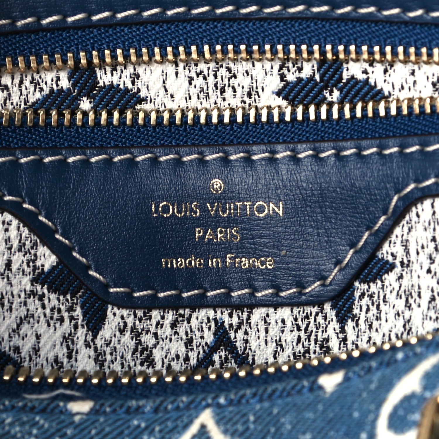 Louis Vuitton Monogram Jacquard Denim Speedy Bandouliere 25 Bleu 6 of 10