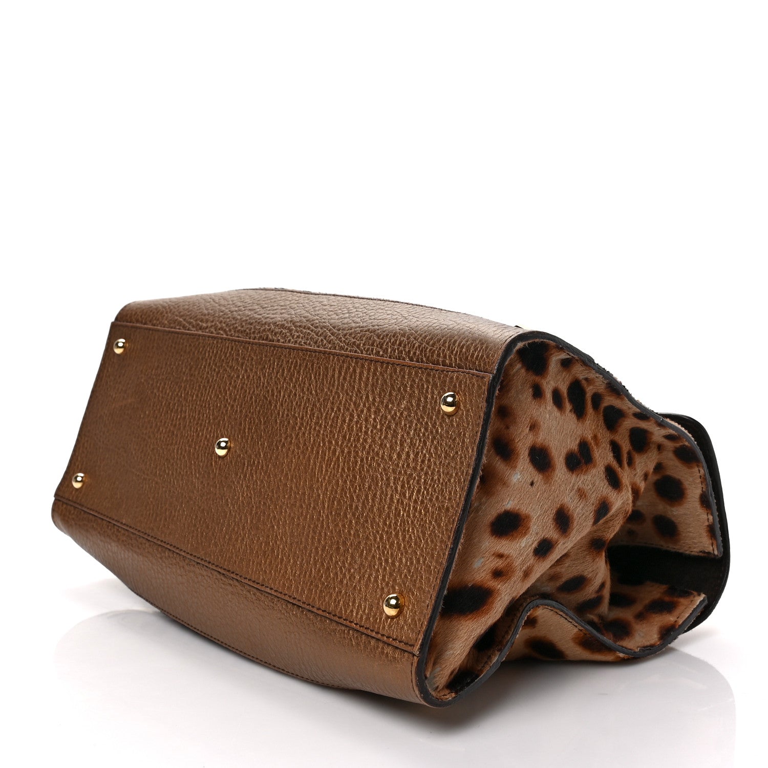 Dolce & Gabbana Calf Hair Leopard Shoulder Bag Brown 9 of 10