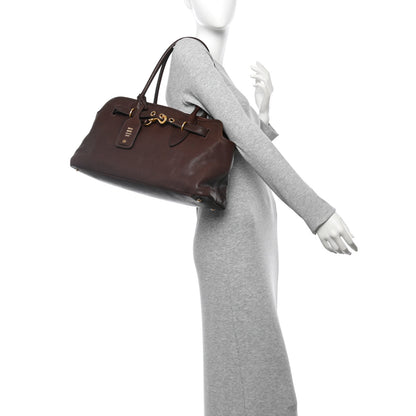Miu Miu Nappa Large Aventure Bag Briarwood 2 of 9