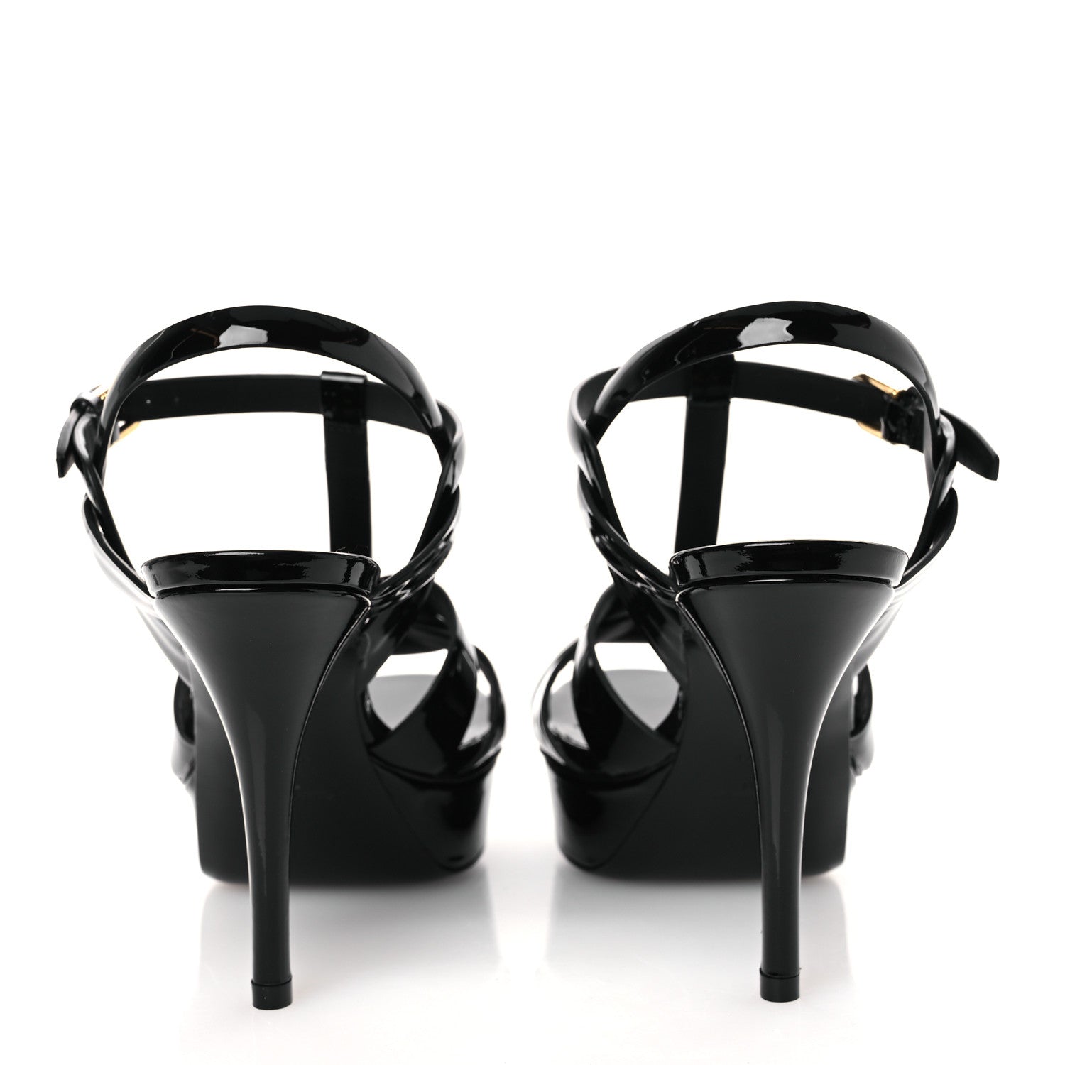 Saint Laurent Patent Tribute 75 Platform Sandals 39 Black 6 of 11