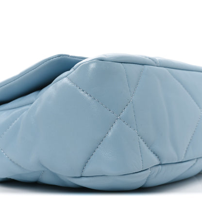 Chanel Lambskin Quilted Medium Chanel 19 Flap Light Blue Light Blue 9 of 10