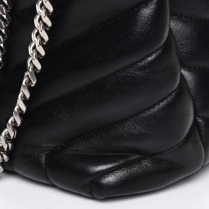 Saint Laurent Calfskin Y Quilted Monogram Medium Loulou Chain Satchel Black 9 of 9