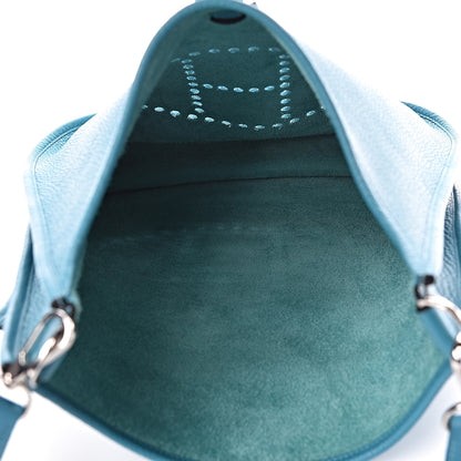 Hermes Taurillon Clemence Evelyne III GM Turquoise 5 of 10