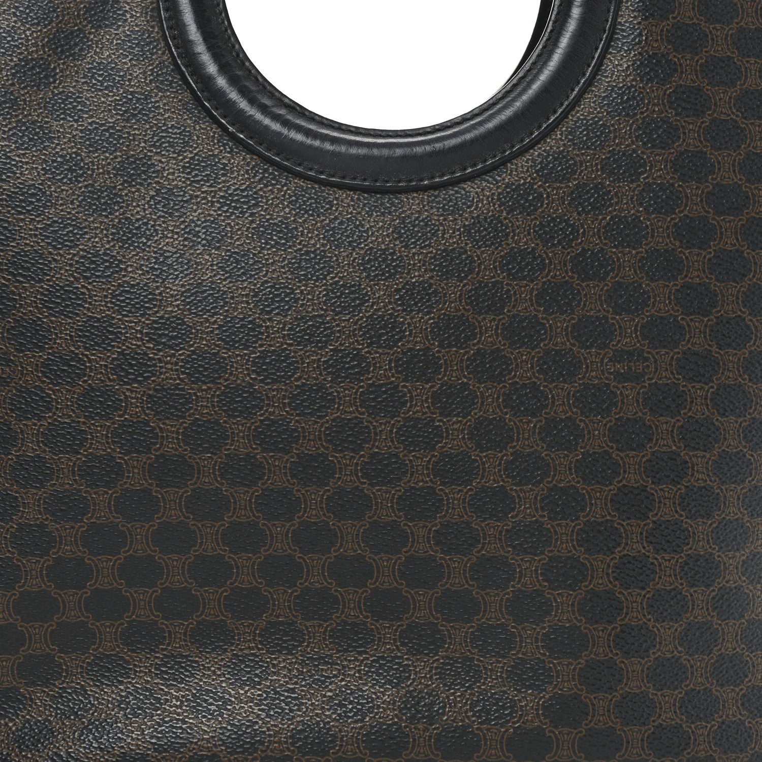 Celine Canvas Calfskin Macadam Handbag 8 of 10