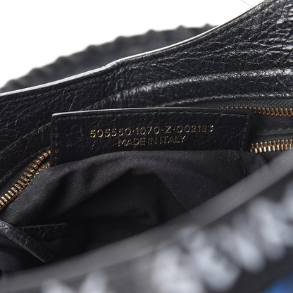 Balenciaga Agneau Graffiti All Over Classic Hardware City Black Vert Rouge 7 of 10