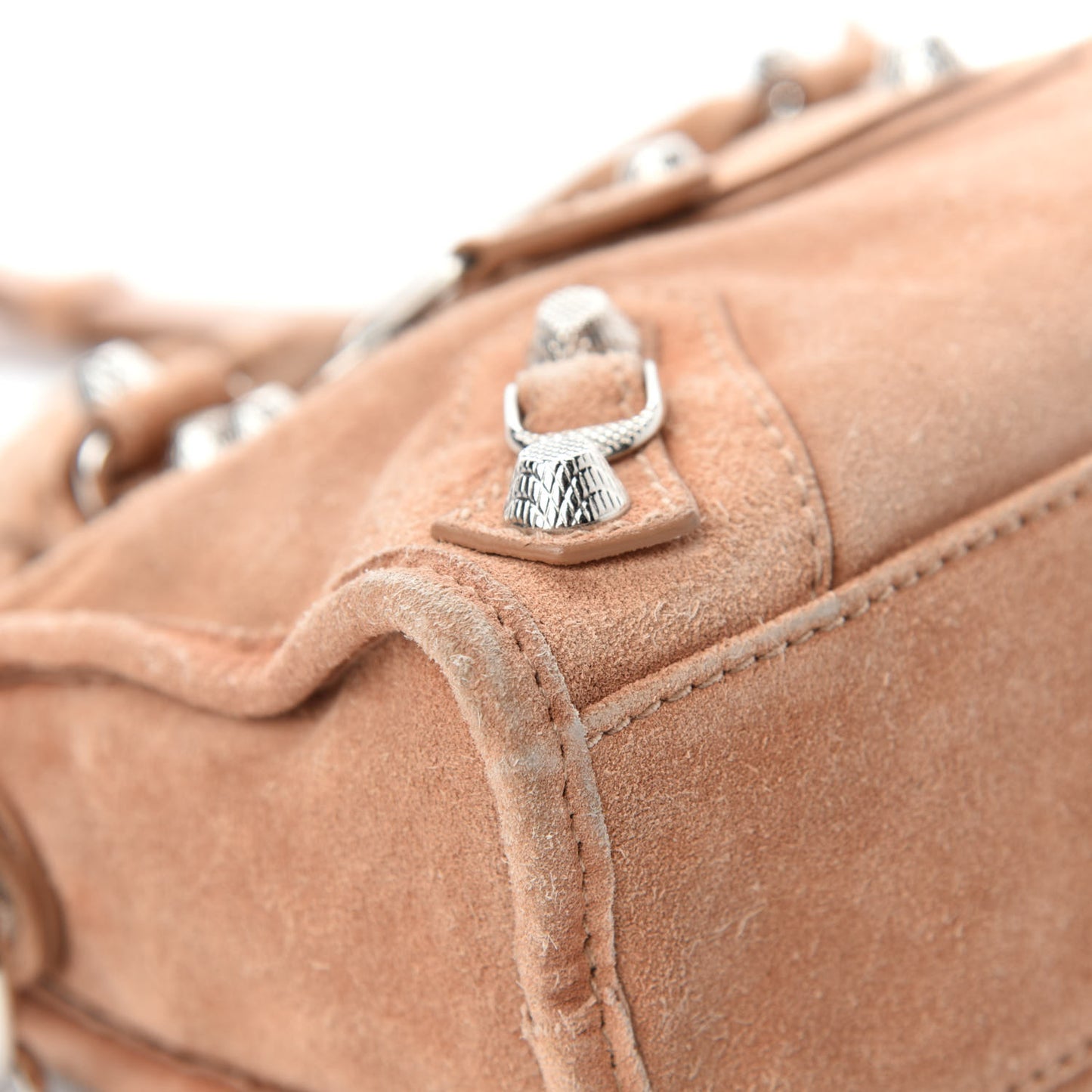 Suede Giant 12 Silver Hardware Mini City Beige