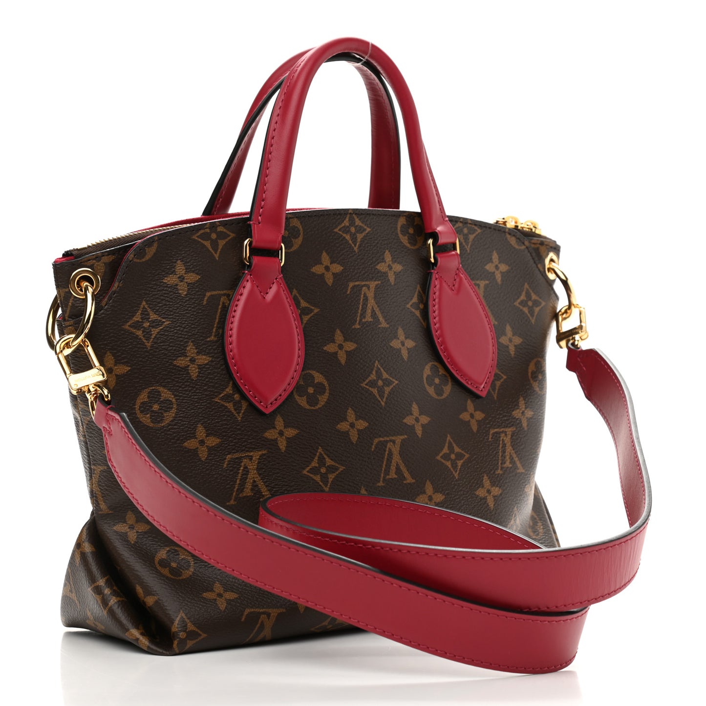 Monogram Flower Zipped Tote PM Lie de Vin