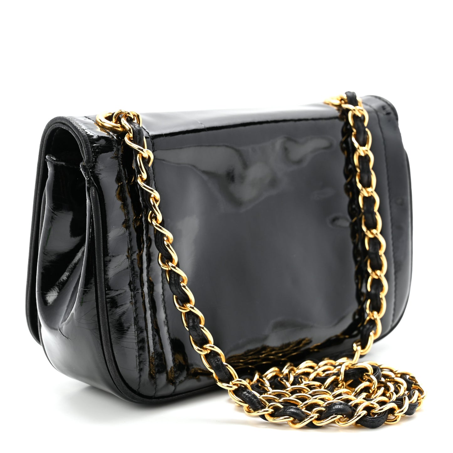 Patent Mini Flap Black