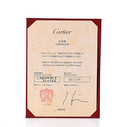 Cartier 18K White Gold Small LOVE Bracelet 18 7 of 8