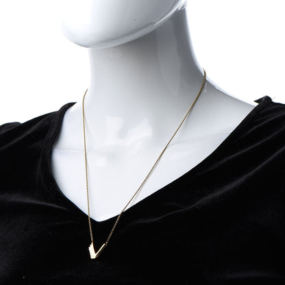 Louis Vuitton LV And Me Letter V Necklace Gold 2 of 7