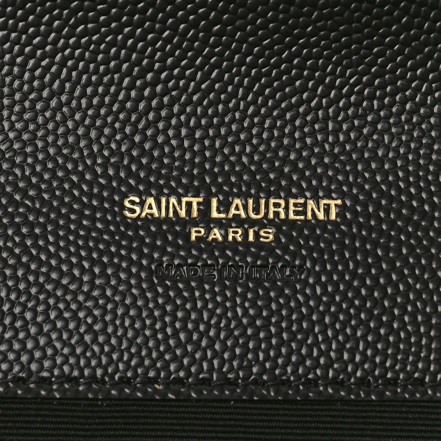 Saint Laurent Grain De Poudre Textured Mixed Matelasse Triquilt Monogram Clutch Black 6 of 9