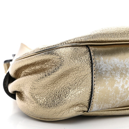 Burberry Metallic Calfskin Warrior Hobo Gold 12 of 13